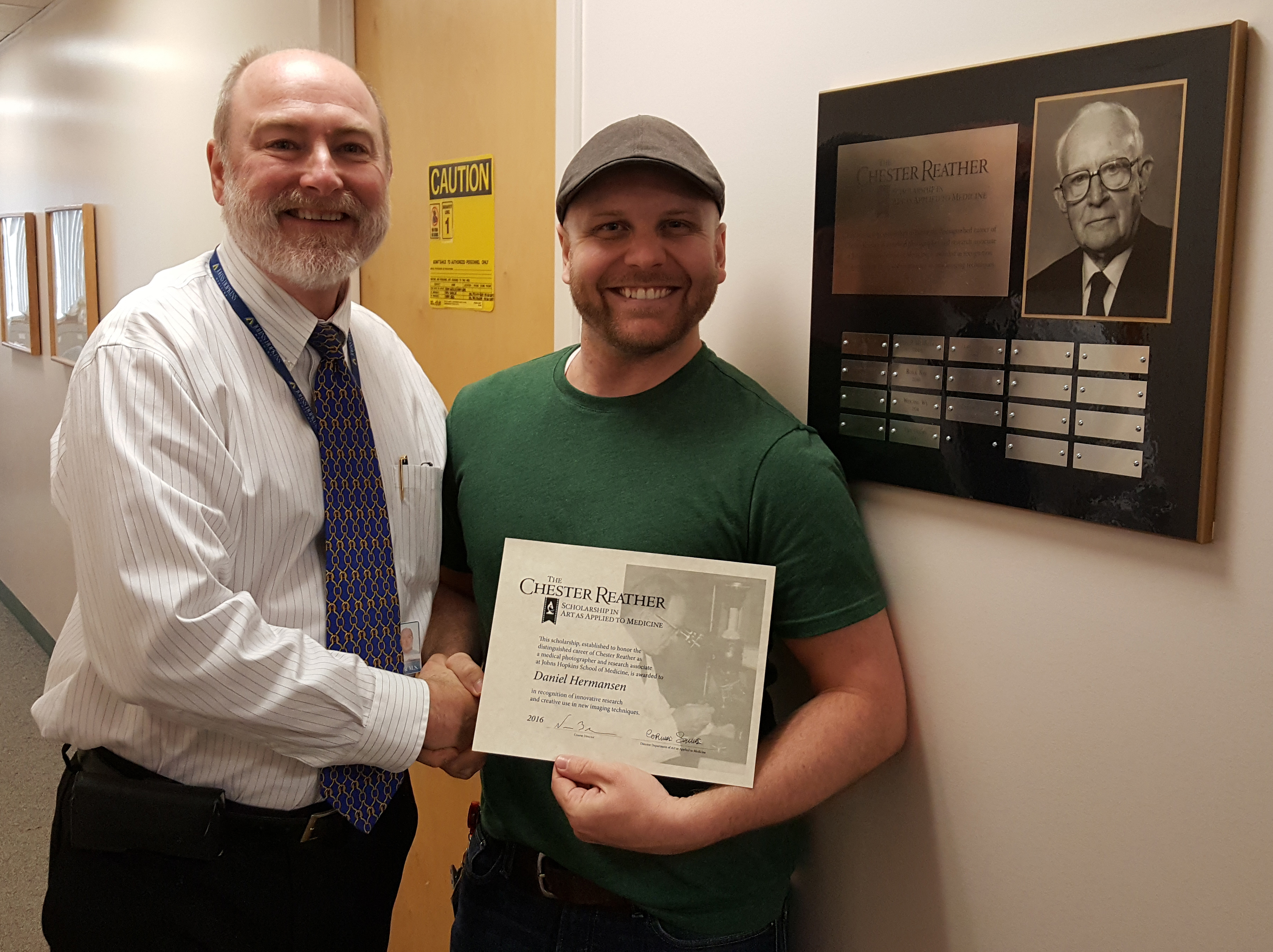 Daniel Hermansen Receives the 2016-2017 Reather Award
