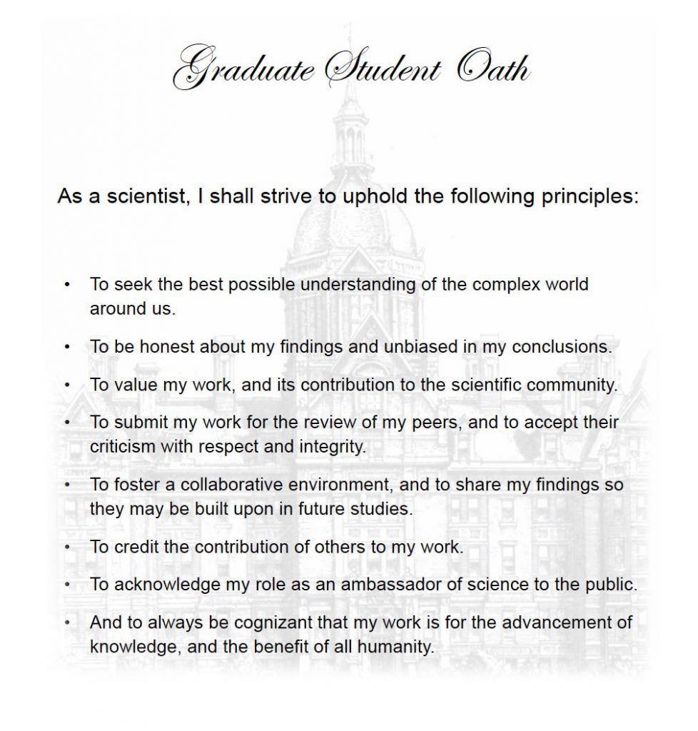 Graduate Student Oath