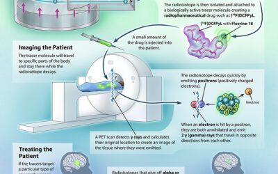 Full Page Magazine Illustration on PET and Theranostics
